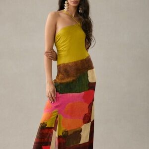 Anthropologie Asymmetrical Slip Dress